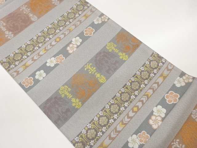 JAPANESE KIMONO / ZENTSU FUKURO OBI / WOVEN FLOWER & BIRD 